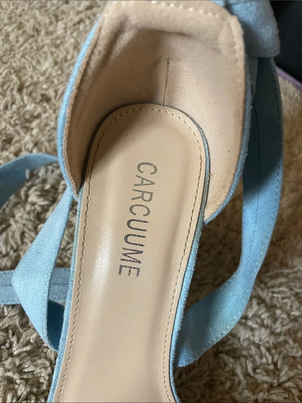 Light Blue Strappy Dressy Sandals - Women’s Shoes
